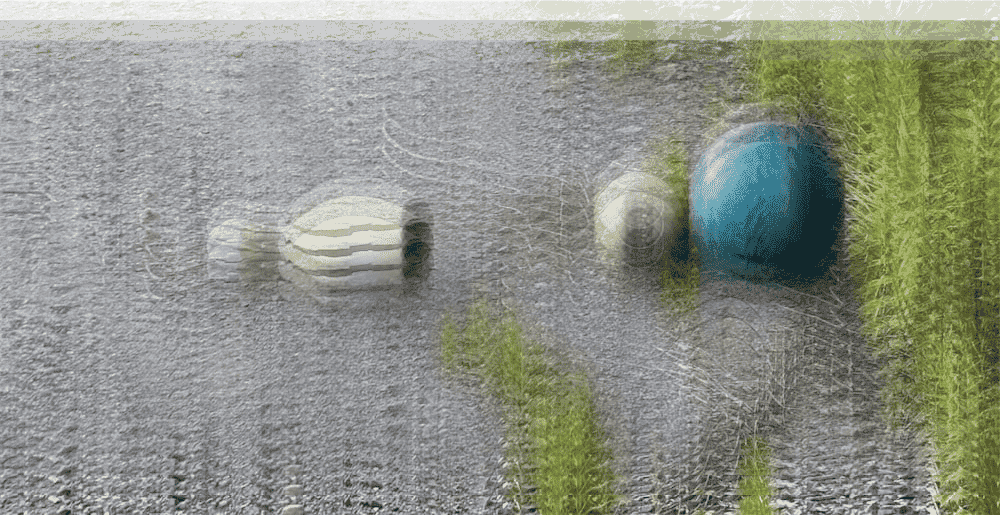 a pixelated photo of a bowling ball and two bowling pins